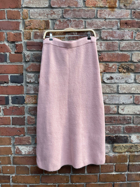 h&m 2023 ribbed knit midi skirt