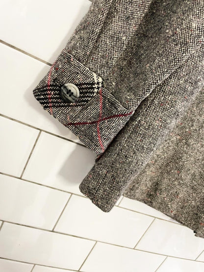 vintage 70s john meyer wool - blend belted shirt jacket - good market thrift store