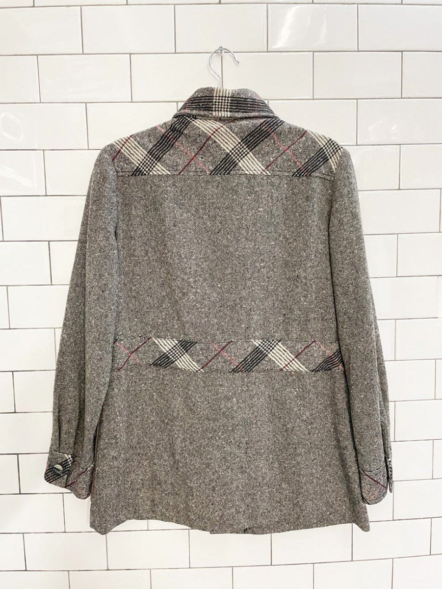 vintage 70s john meyer wool - blend belted shirt jacket - good market thrift store