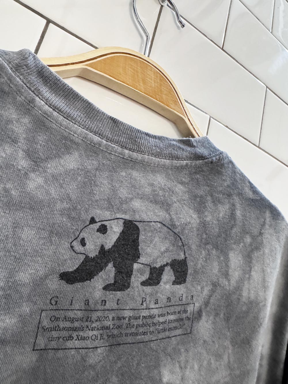 vintage smithsonian panda graphic tie dye tee | made in USA