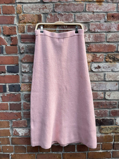 h&m 2023 ribbed knit midi skirt