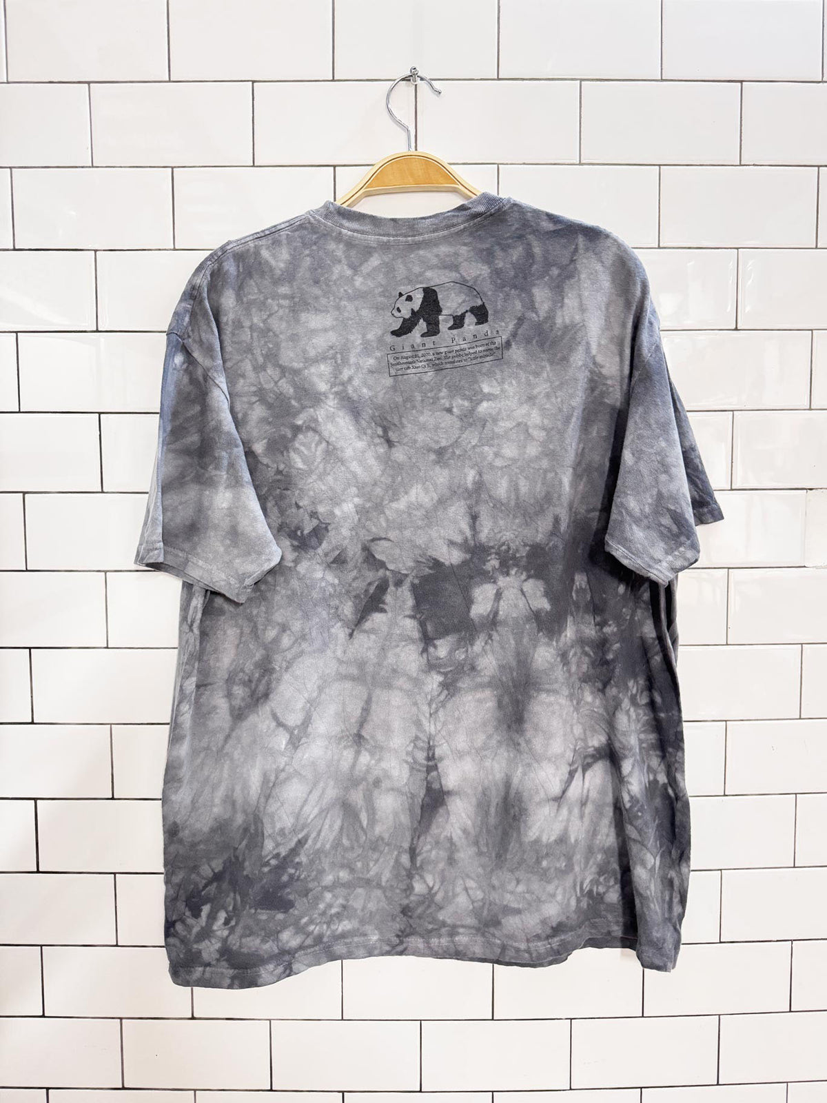 vintage smithsonian panda graphic tie dye tee | made in USA