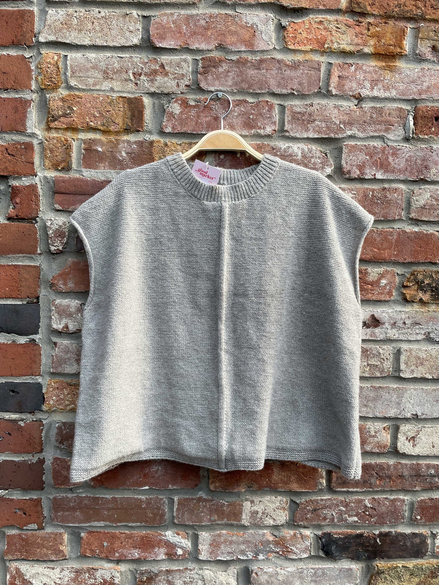 shein boxy knit sleeveless sweater vest