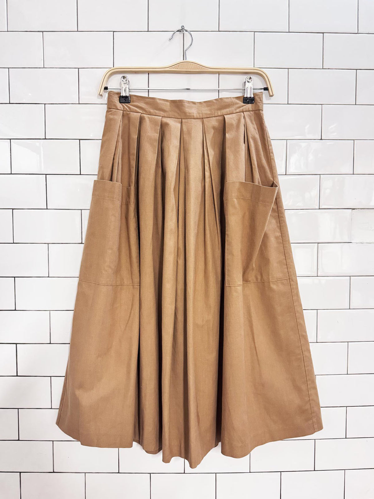vintage 80s impromptu big pleat full midi skirt