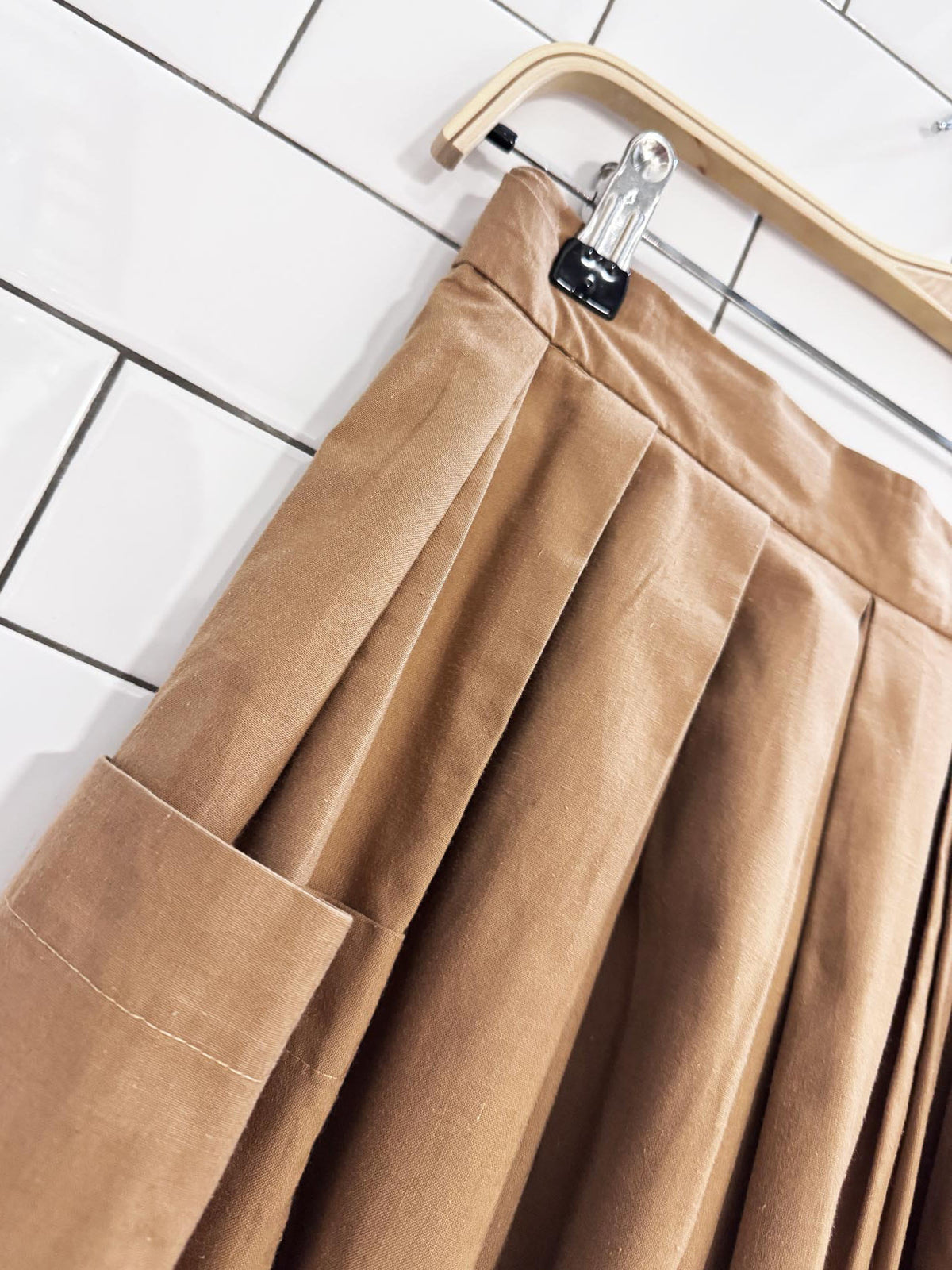 vintage 80s impromptu big pleat full midi skirt