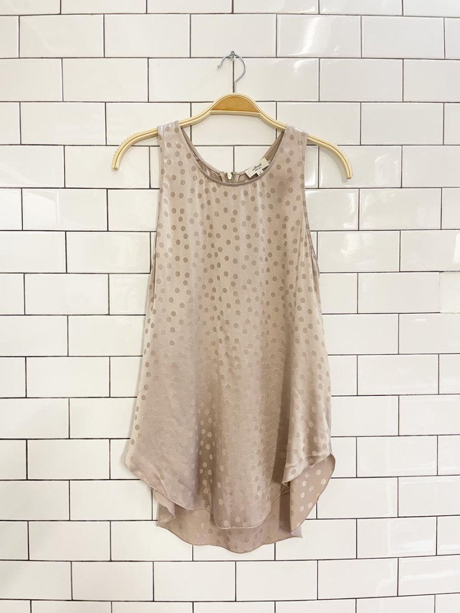 wilfred sevres silk - blend polka dot tank - good market thrift store