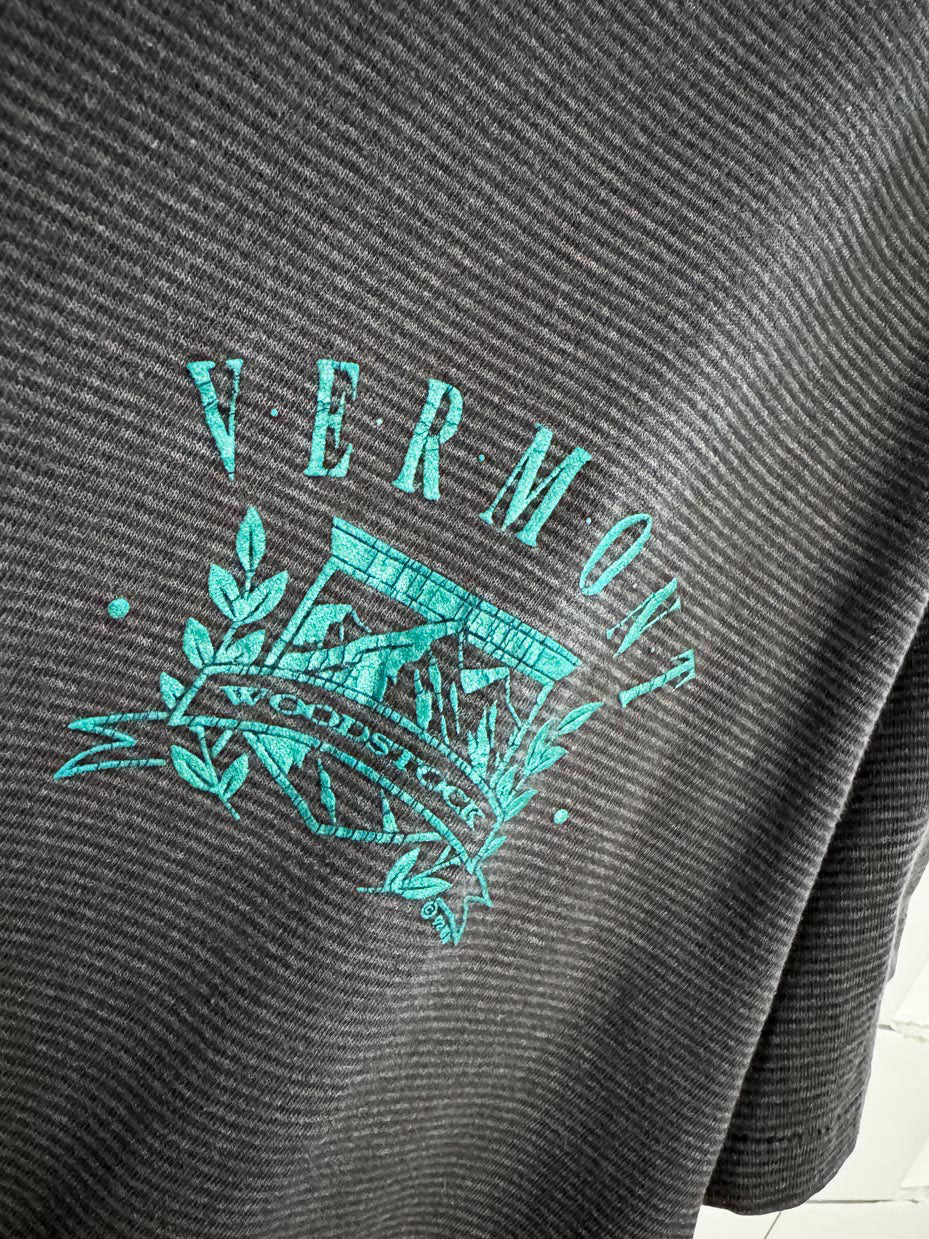 vintage 90s single stitch vermont oversized striped tee | made in USA | miller