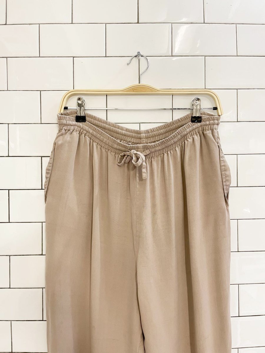 vintage anne carson 100% raw silk loose pant - good market thrift store