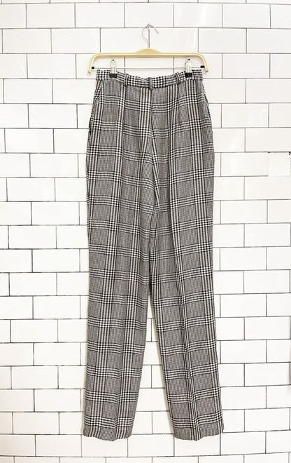 vintage 00s brookside pleated houndstooth trousers | made in USA - good market thrift store