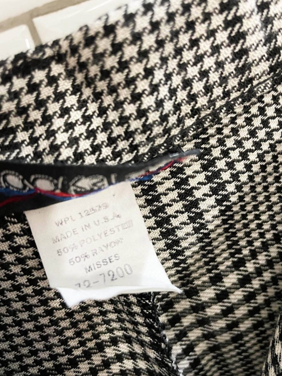 vintage 00s brookside pleated houndstooth trousers | made in USA - good market thrift store