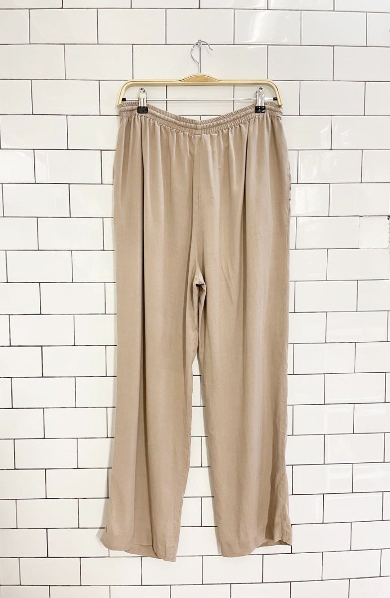 vintage anne carson 100% raw silk loose pant - good market thrift store
