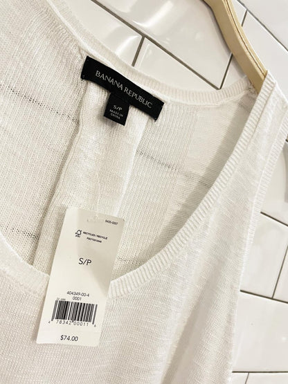 nwt banana republic slub linen - blend tank - good market thrift store