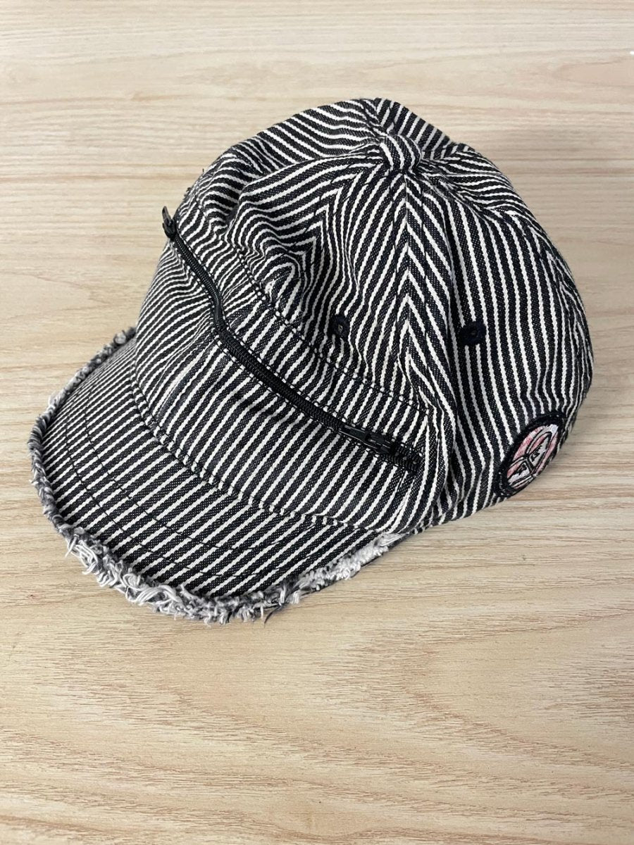 y2k roxy striped conductor hat - good market thrift store