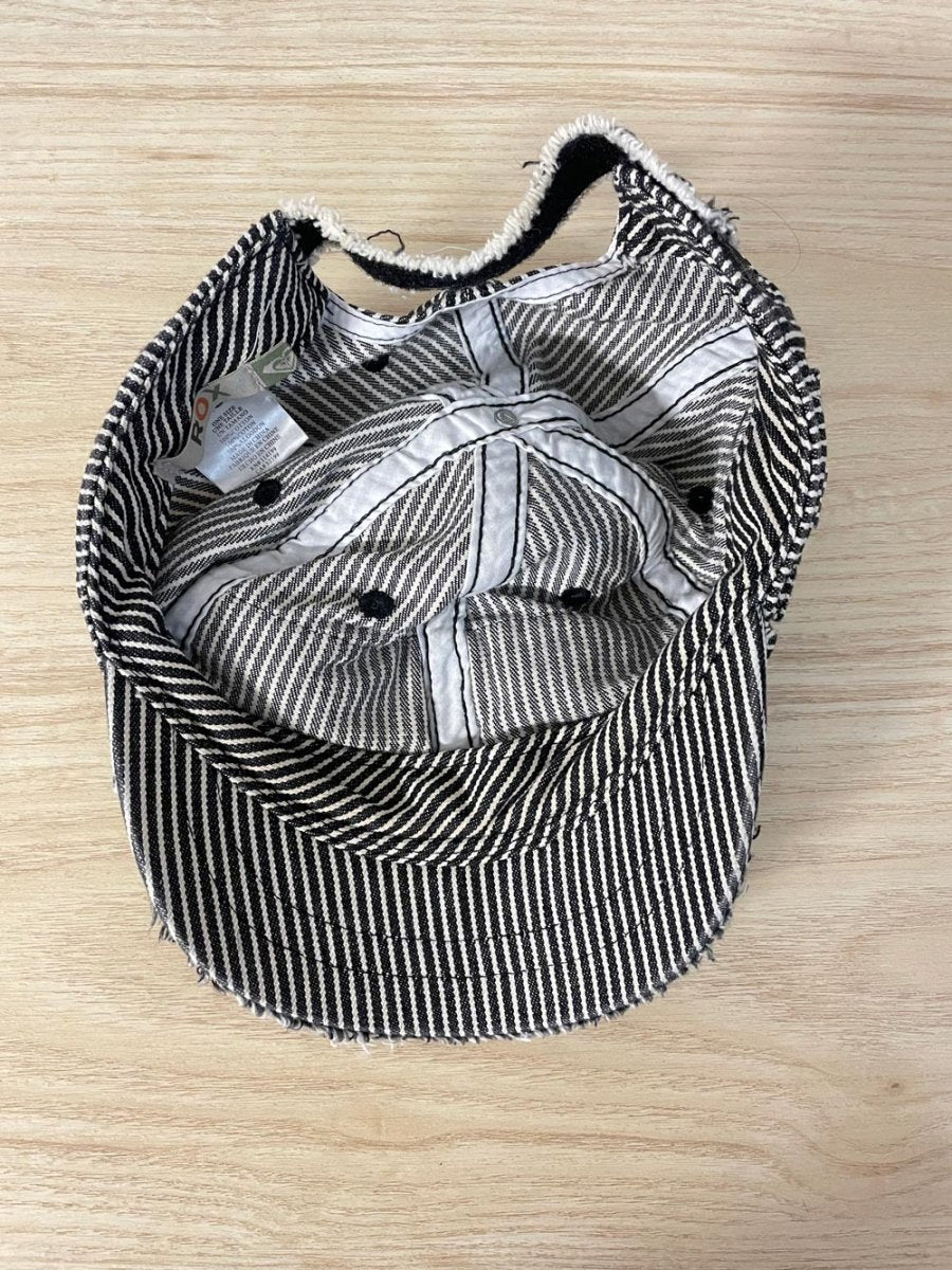 y2k roxy striped conductor hat - good market thrift store