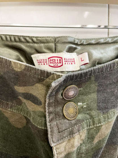 y2k cello USA corduroy camo cargo parachute pant - good market thrift store