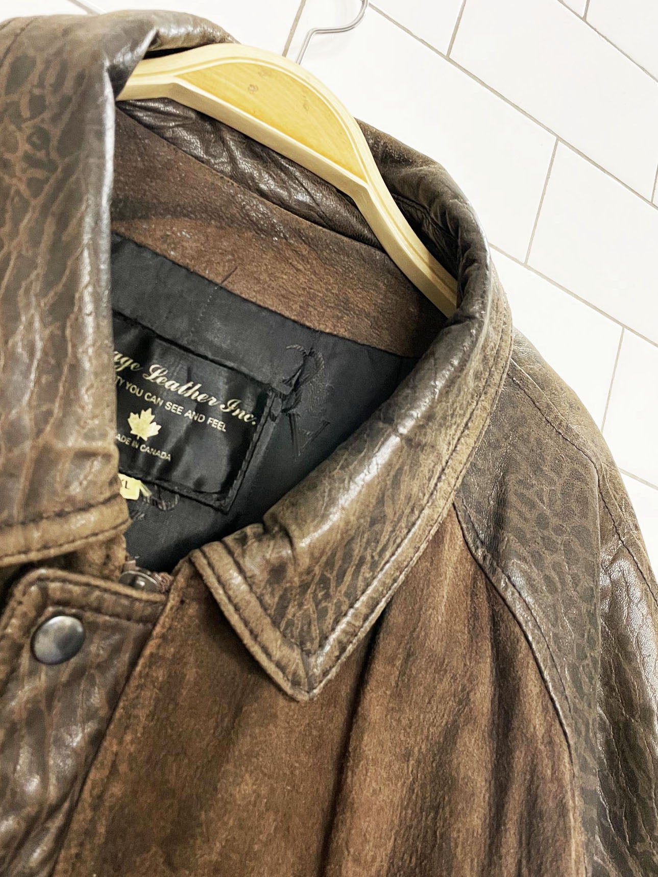 vintage mirage soft suede leather two tone bomber jacket | made in canada