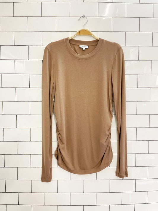 reiss ruched side long sleeve top - good market thrift store