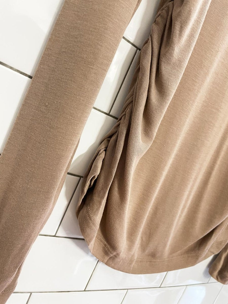 reiss ruched side long sleeve top - good market thrift store