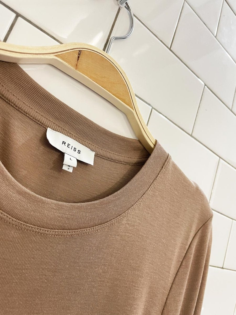 reiss ruched side long sleeve top - good market thrift store