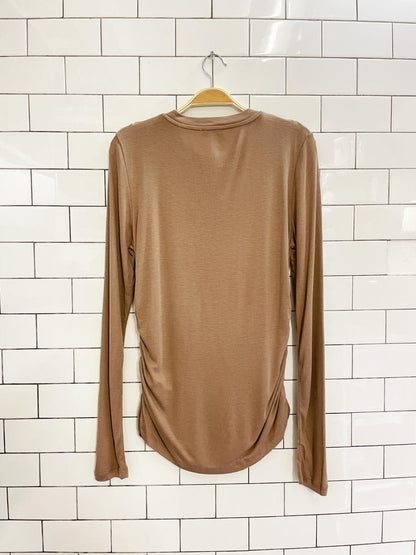 reiss ruched side long sleeve top - good market thrift store