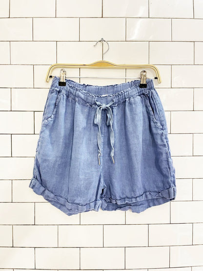 made in italy 100% linen shorts - good market thrift store