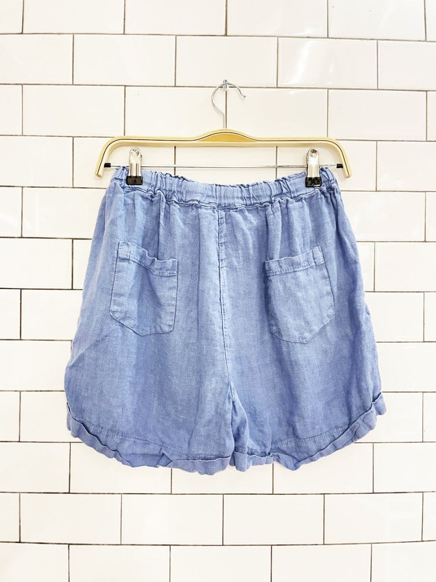 made in italy 100% linen shorts - good market thrift store