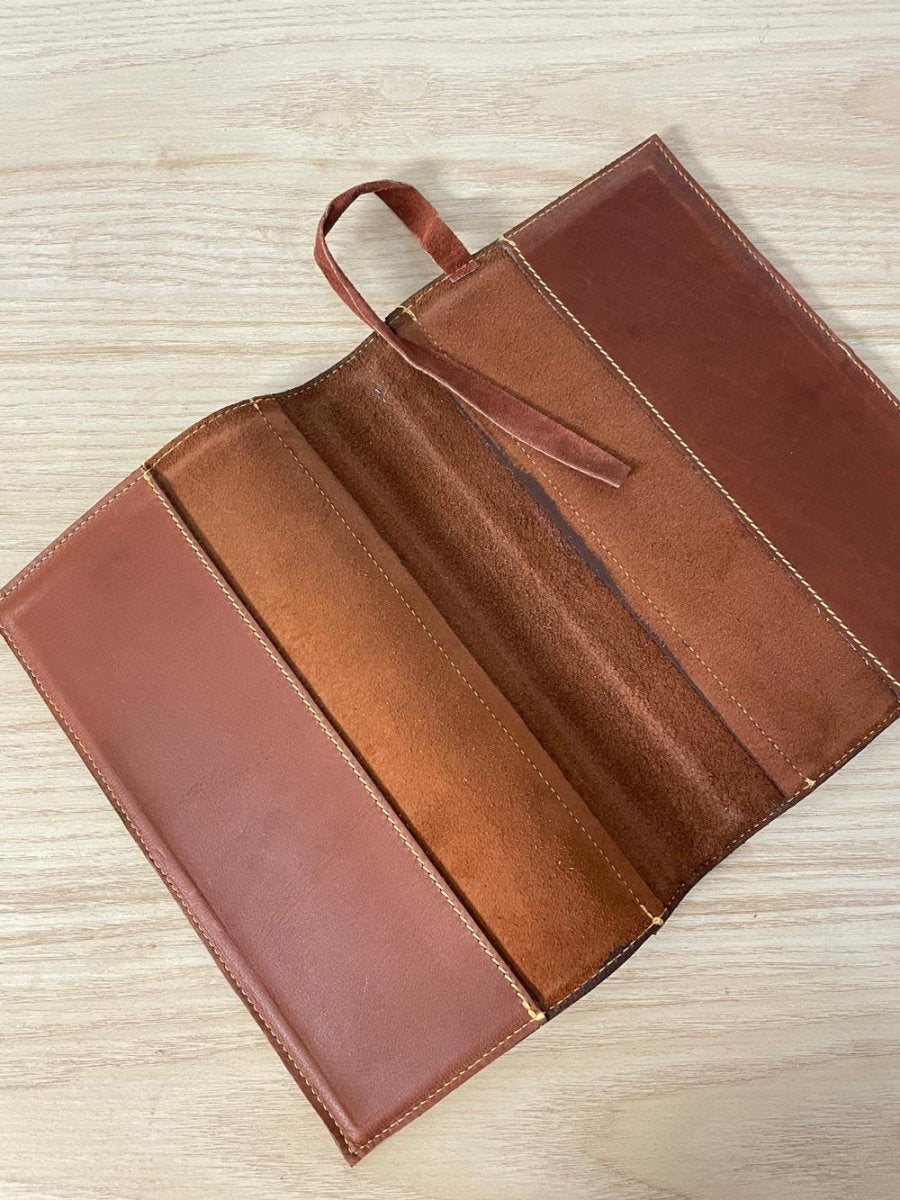 vintage roots leather notepad cover - good market thrift store