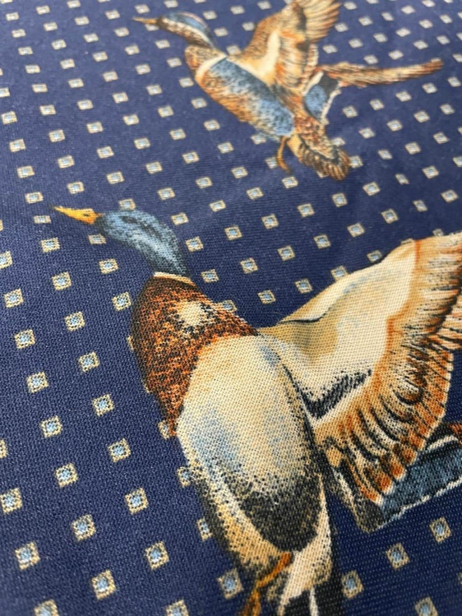 vintage flying ducks woven square scarf - good market thrift store