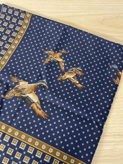 vintage flying ducks woven square scarf - good market thrift store