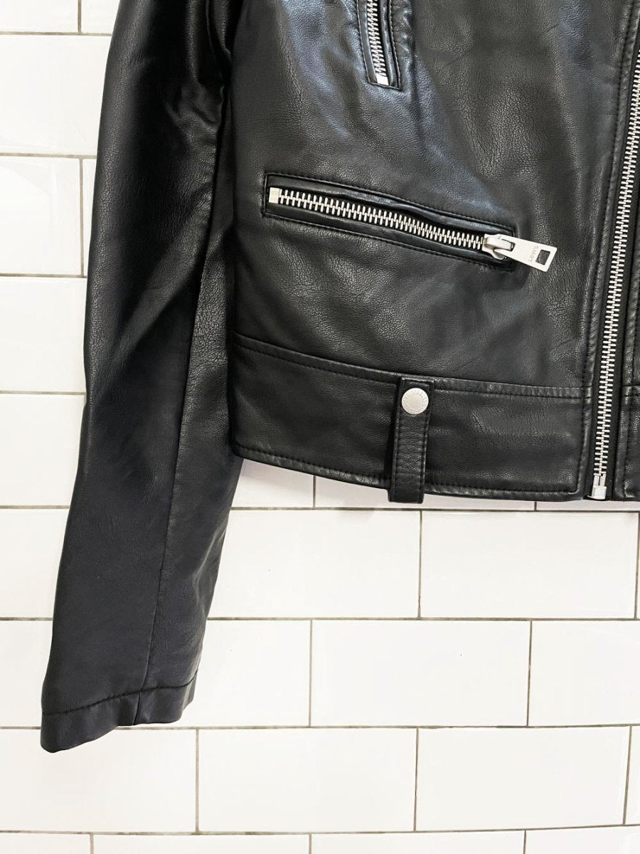 levi's faux leather biker jacket - good market thrift store