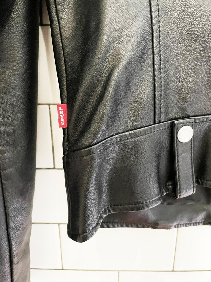 levi's faux leather biker jacket - good market thrift store