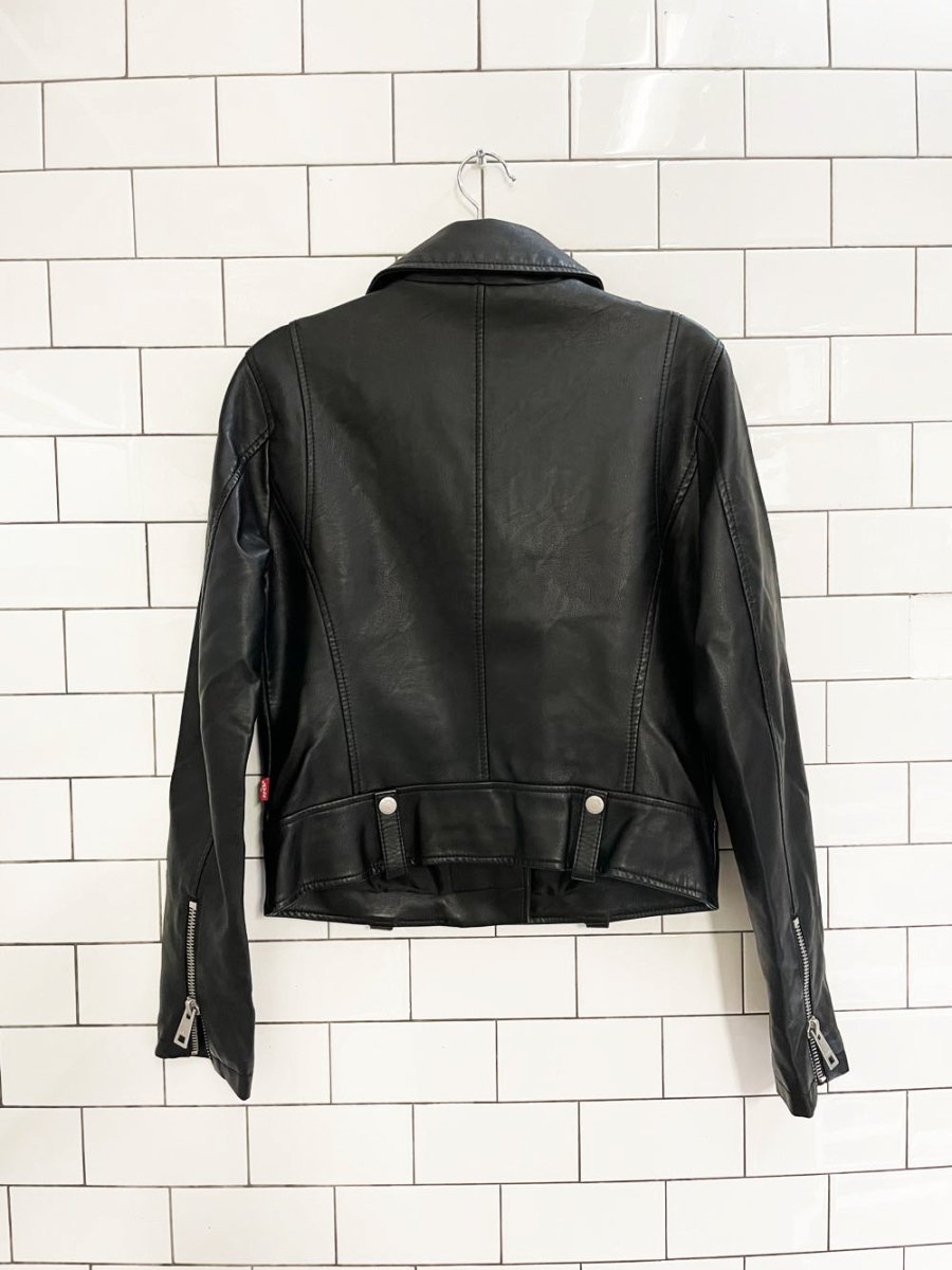 levi's faux leather biker jacket - good market thrift store