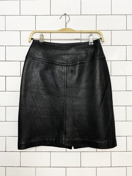 vintage the limited butter leather mini skirt | lambskin