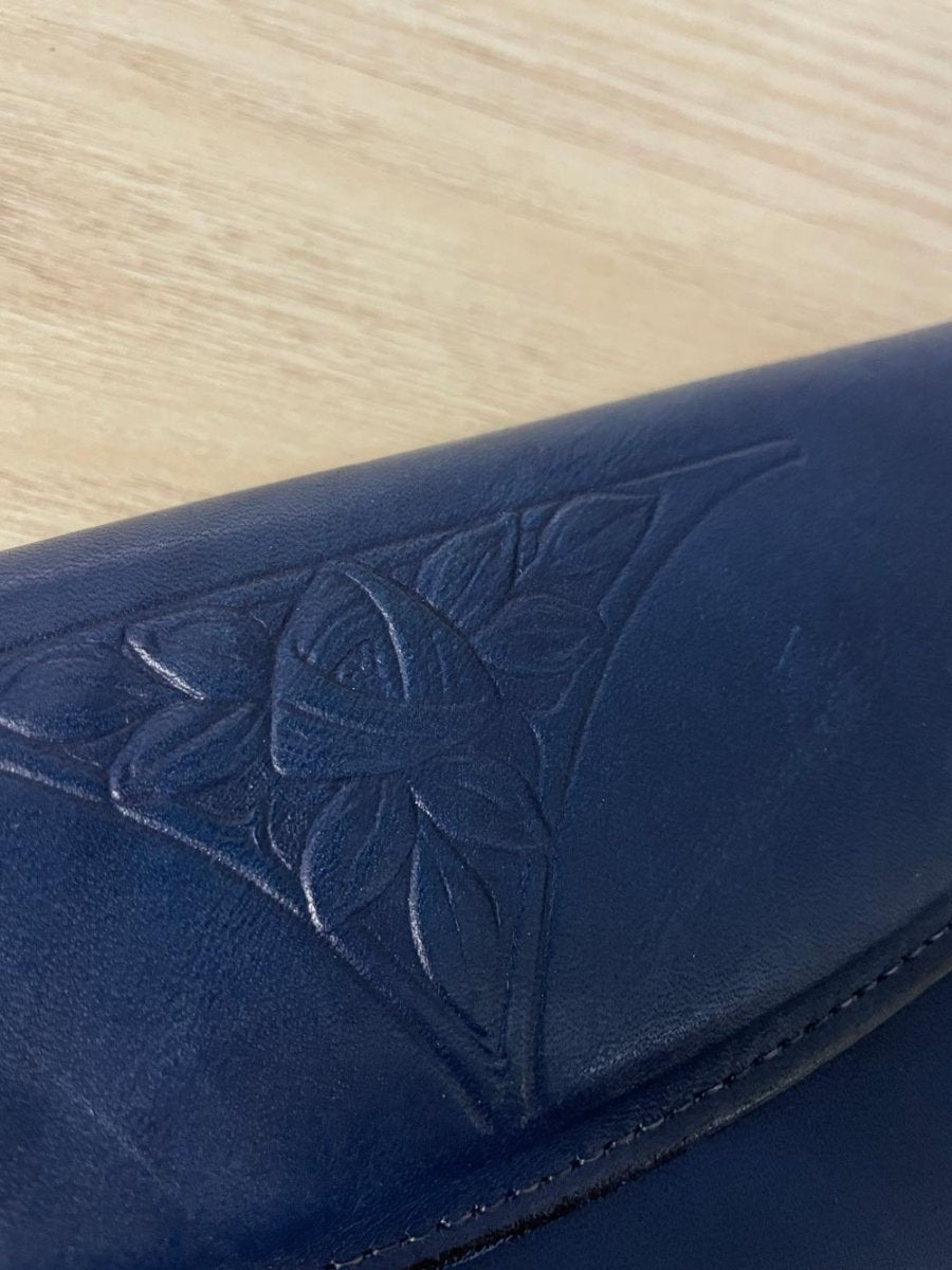 vintage rolfs tooled rose butter leather wallet - good market thrift store