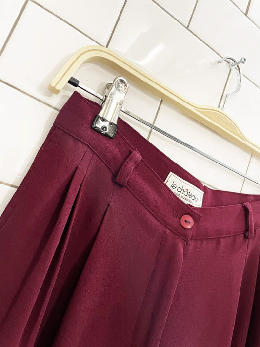 vintage 90s le chateau wide leg pleated trousers - good market thrift store