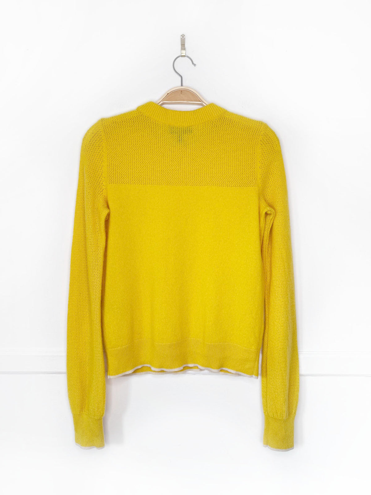 rag & bone 100% cashmere mesh knit sweater