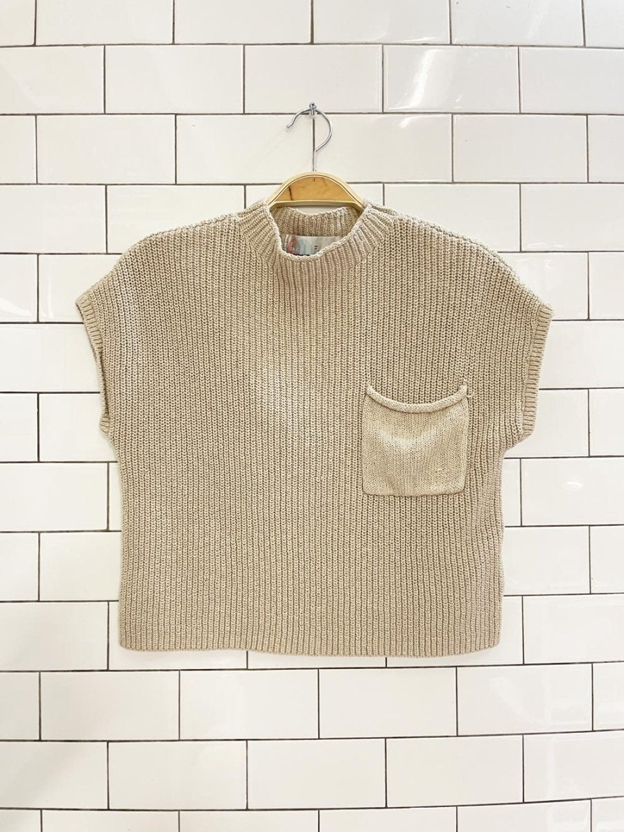 free people freya knit pocket sweater top - good market thrift store