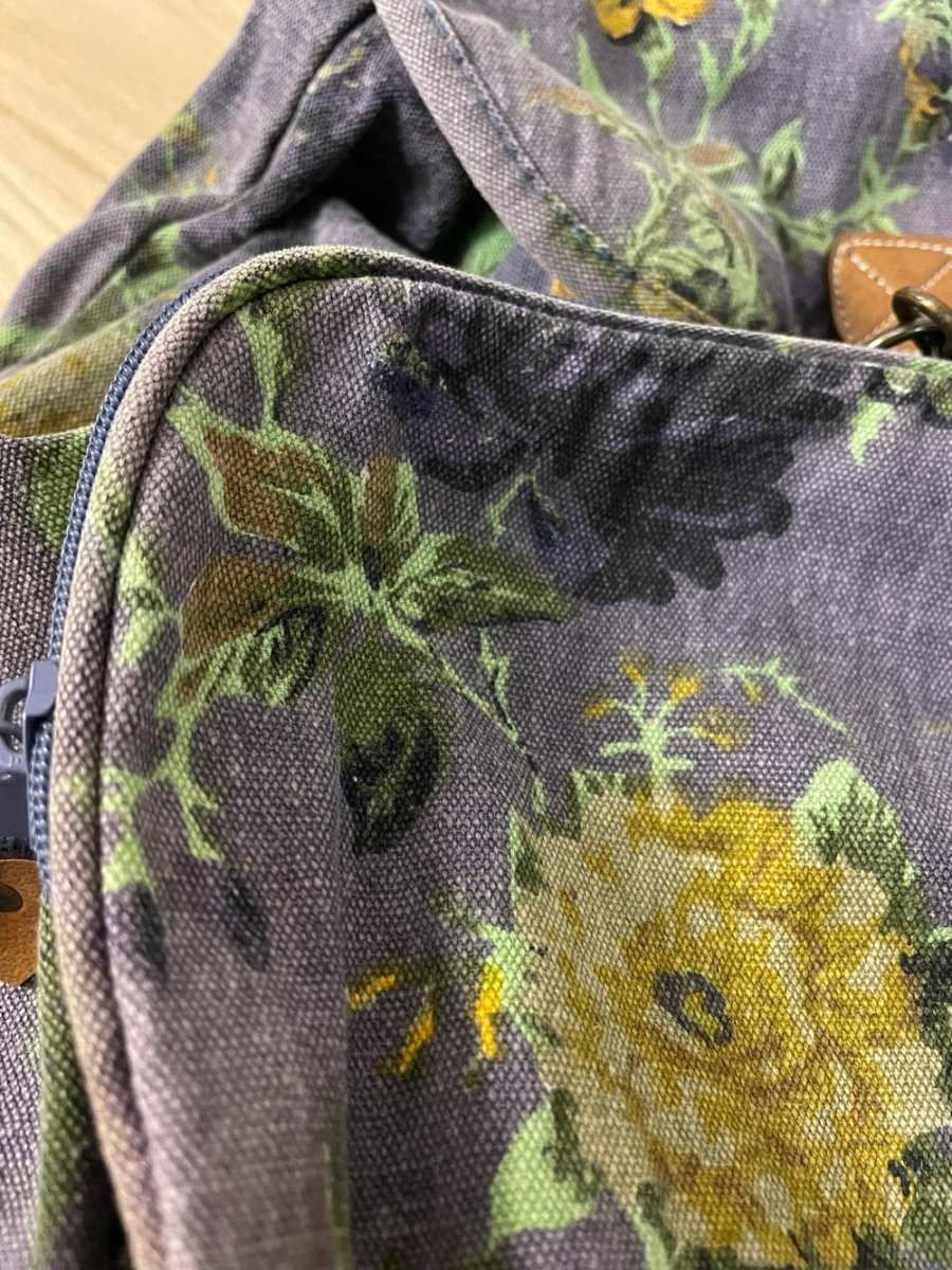 vintage 00s floral denim backpack - good market thrift store