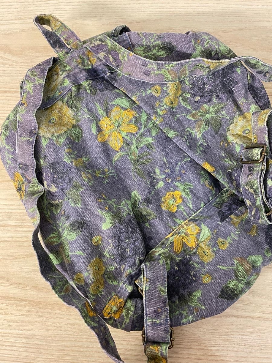 vintage 00s floral denim backpack - good market thrift store