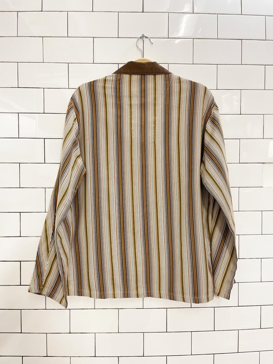 vintage 70s servus cotton stripe pj style shirt - good market thrift store
