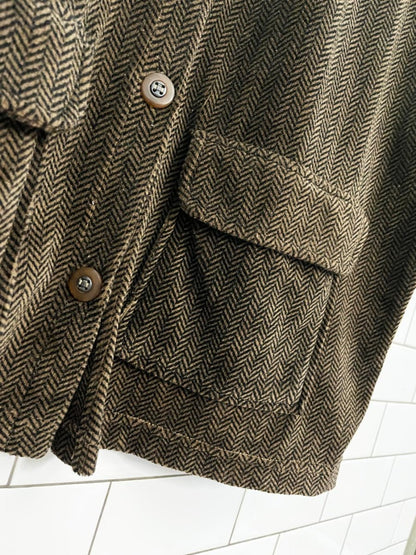 vintage 90s jason maxwell velour herringbone shirt jacket - good market thrift store