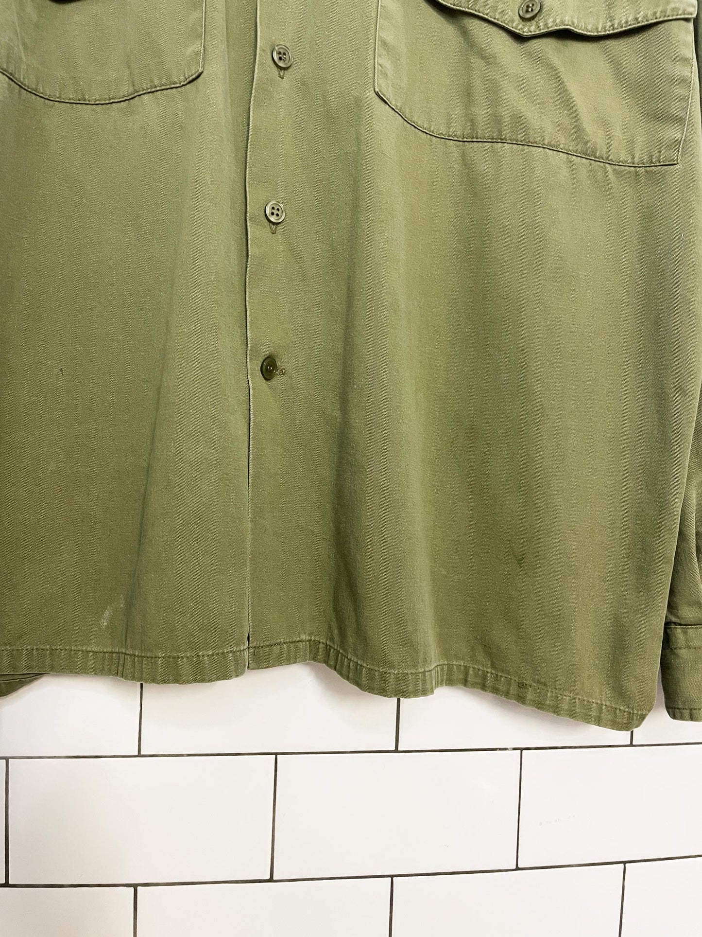 vintage alfredo bendini full button military-style utility shirt