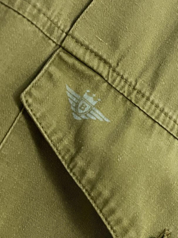 vintage alfredo bendini full button military-style utility shirt