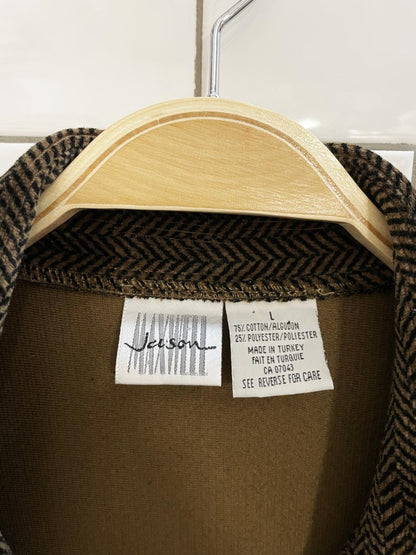 vintage 90s jason maxwell velour herringbone shirt jacket - good market thrift store