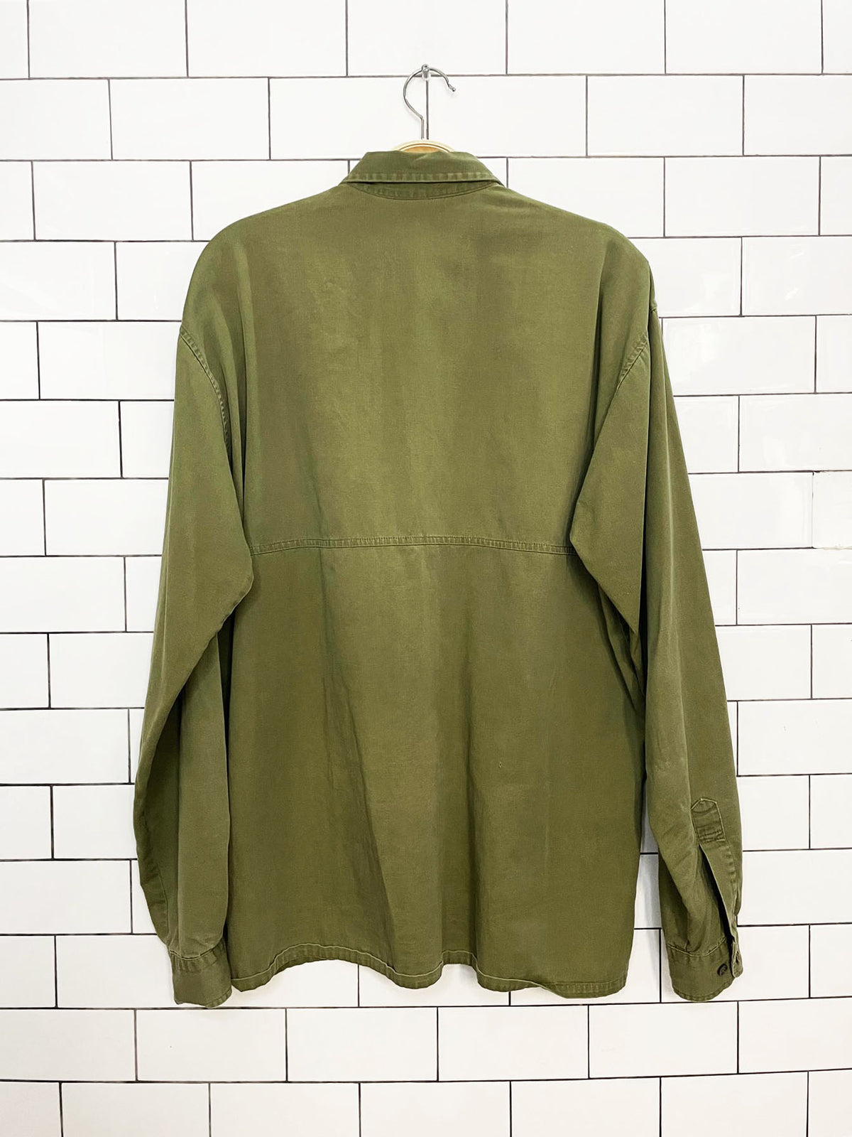 vintage alfredo bendini full button military-style utility shirt