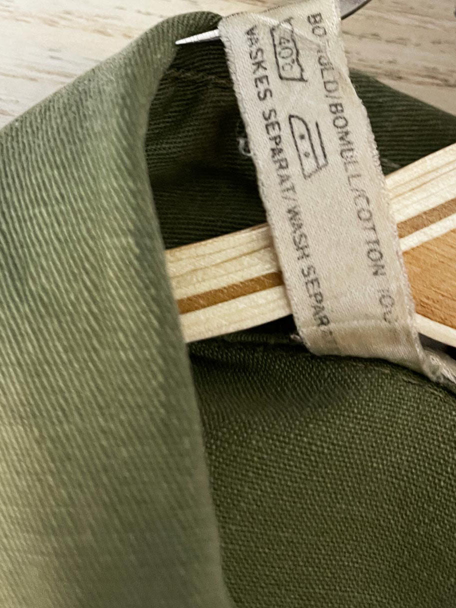 vintage alfredo bendini full button military-style utility shirt