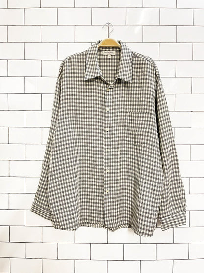 vintage 90s le chateau grunge window pane shirt - good market thrift store
