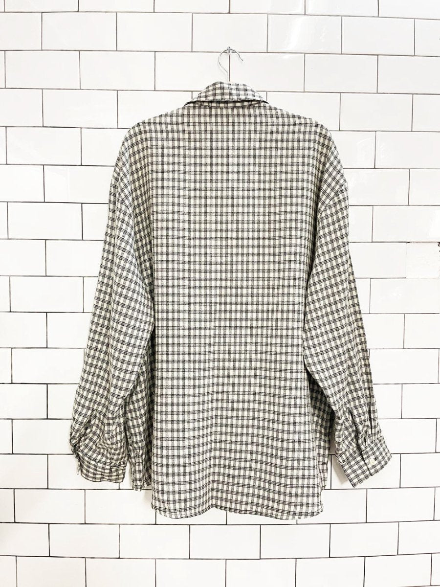 vintage 90s le chateau grunge window pane shirt - good market thrift store