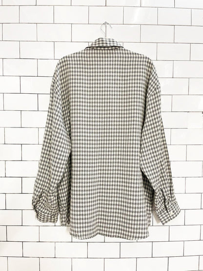 vintage 90s le chateau grunge window pane shirt - good market thrift store