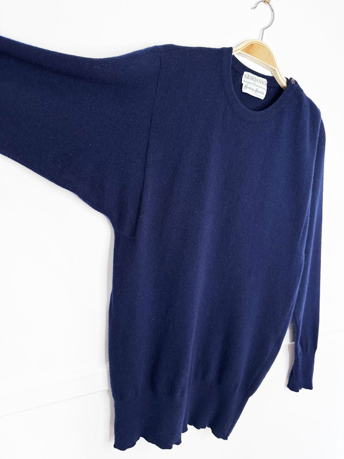 vintage 80s gloria sachs 100% cashmere knit sweater